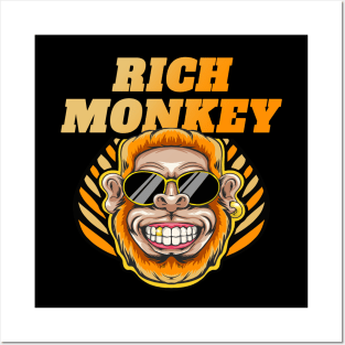 Rich Monkey Mascot Posters and Art